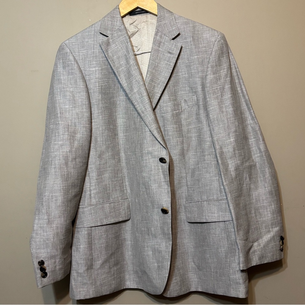 🇮🇹 HUGO BOSS Linen Wool Blend Blazer, Fabric Woven in Italy